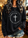 Women'S Casual "Faith" Print Top