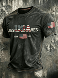 Men's  Faith Print Casual T-shirt