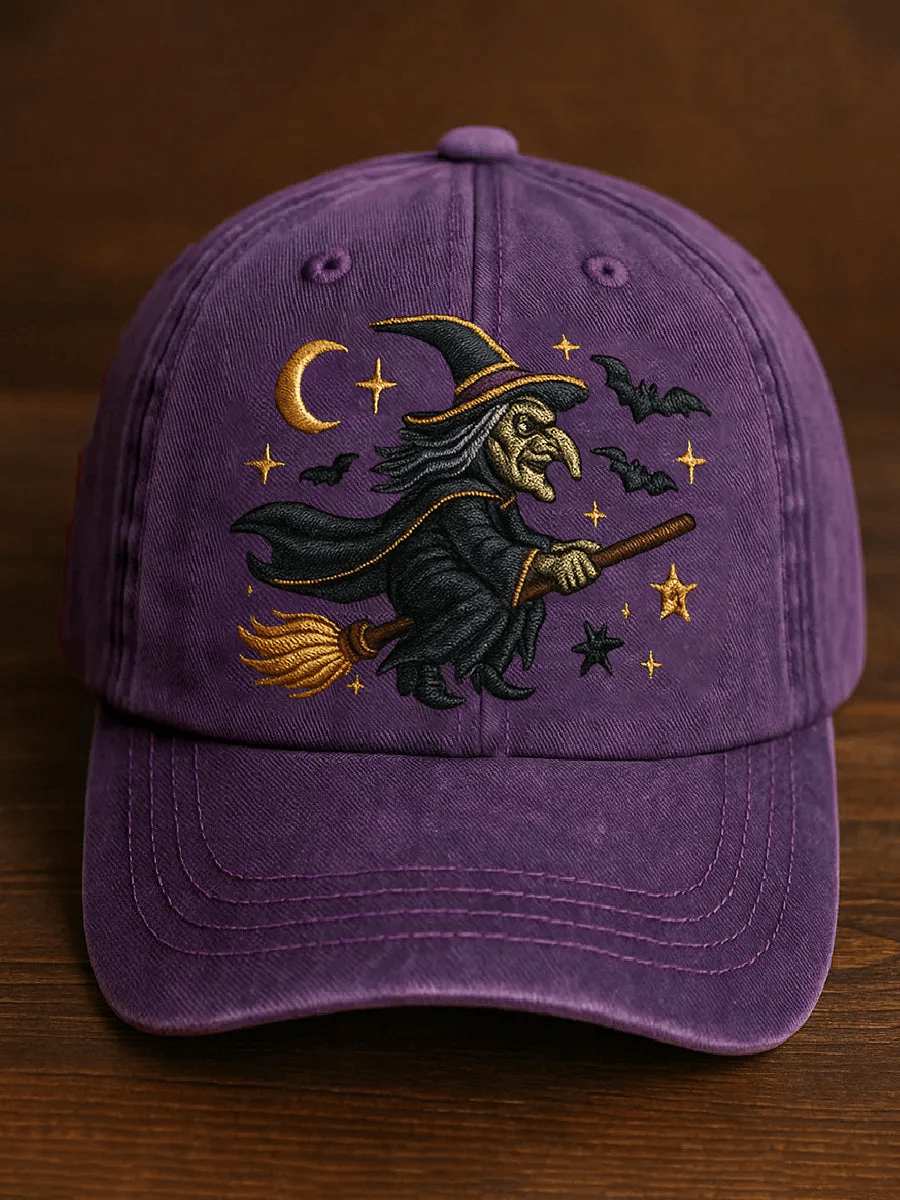 Unisex Halloween Witch Print Baseball Cap