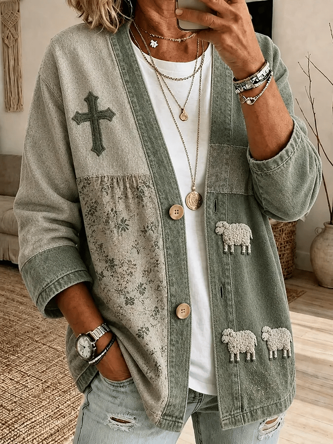 Women's Casual Printed Cardigan