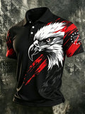 Men's American 250th Anniversary Print Casual Polo Shirt