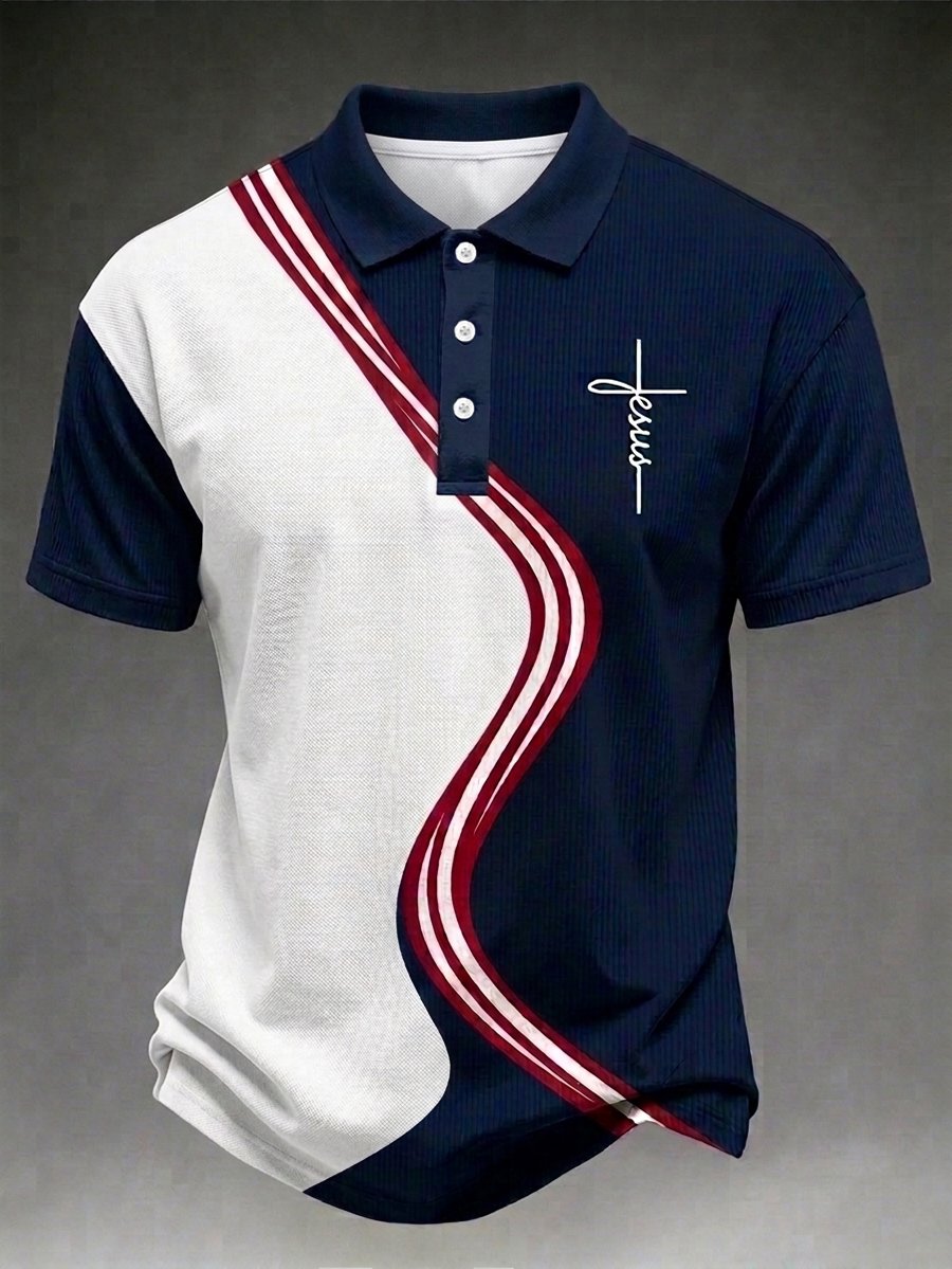 Men's Retro Faith Short-Sleeve Polo Shirt