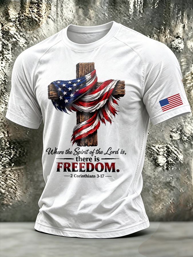 Men's Retro Print Short-Sleeve T-Shirt