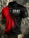 Men's GOAT "God Over All Things" Christian Print Casual Short-Sleeve T-Shirt
