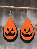 Halloween Cute Pumpkin Ghost Earrings Pu Leather Creative Earrings