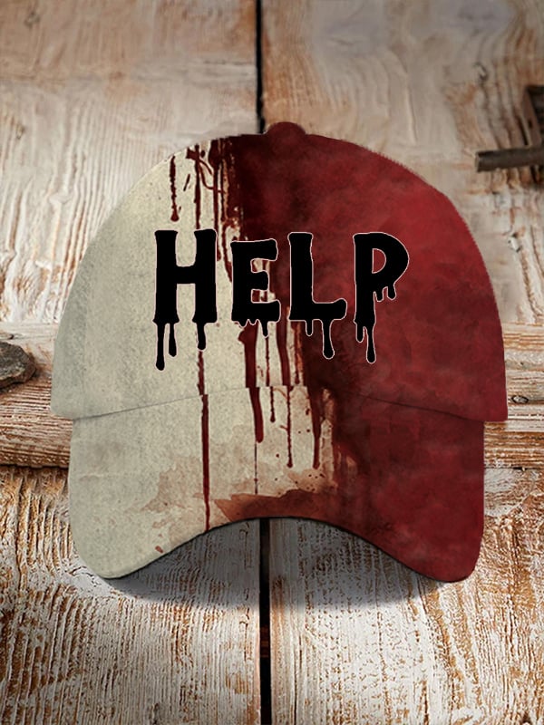 Unisex Halloween Party Help Bloody Print Hat