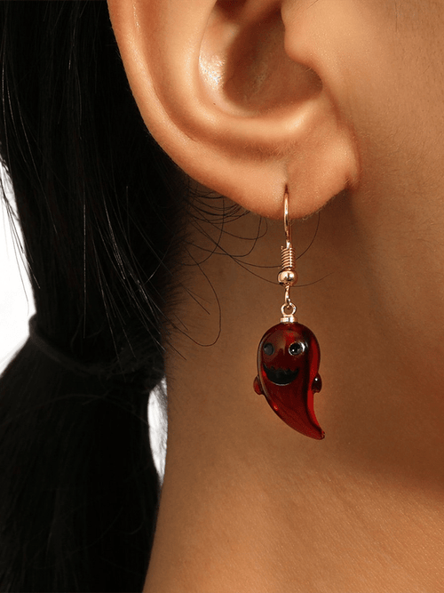 Halloween Personalized Cute Resin Ghost Pendant Earrings