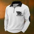 Men's Veteran Casual Zipper Sweatshirt