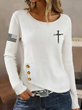 Women's Casual Faith Waffle Long-Sleeve T-Shirt