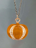 Halloween Pumpkin Hat Cat Head Necklace
