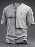 Men's Vintage Faith Faux-Linen T-shirt