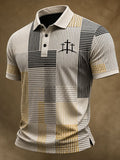 Men's Faith Cross Print Polo Shirt