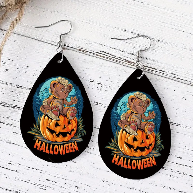 Halloween Gothic Ghost Pumpkin Earrings