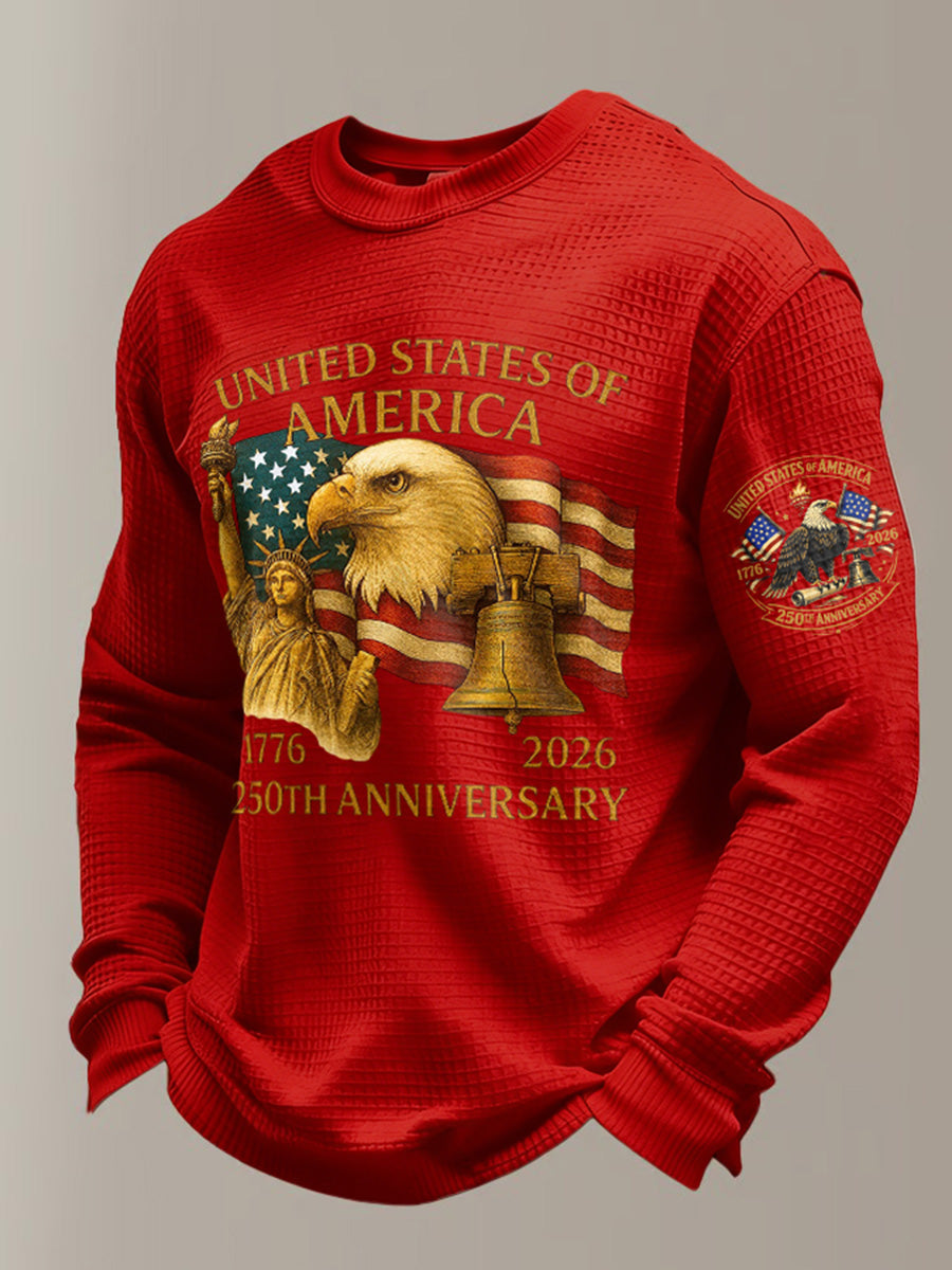 Men's Casual 250Th Anniversary Printed Hoodie