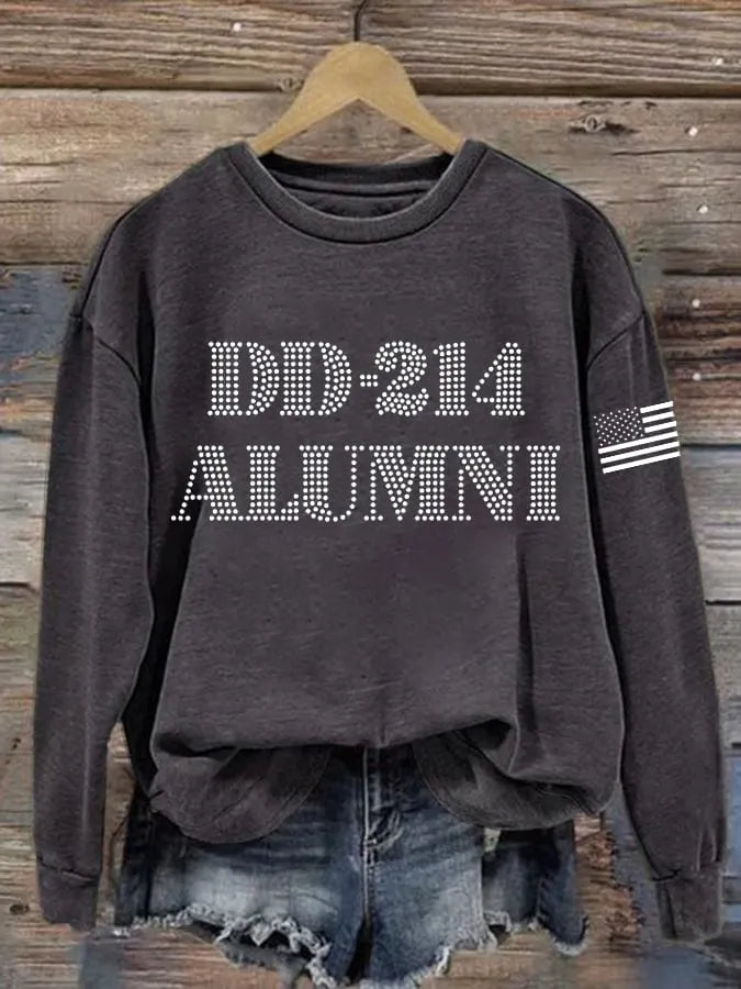 Women's Veteran's Wife Printed Sweatshirt