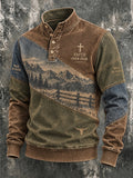 Men's American Western Faith-Themed Graphic Top