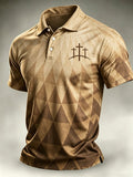 Men's Faith Cross-Print Short-Sleeve Polo Shirt