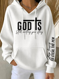 Women's Casual Faith Print Hoodie