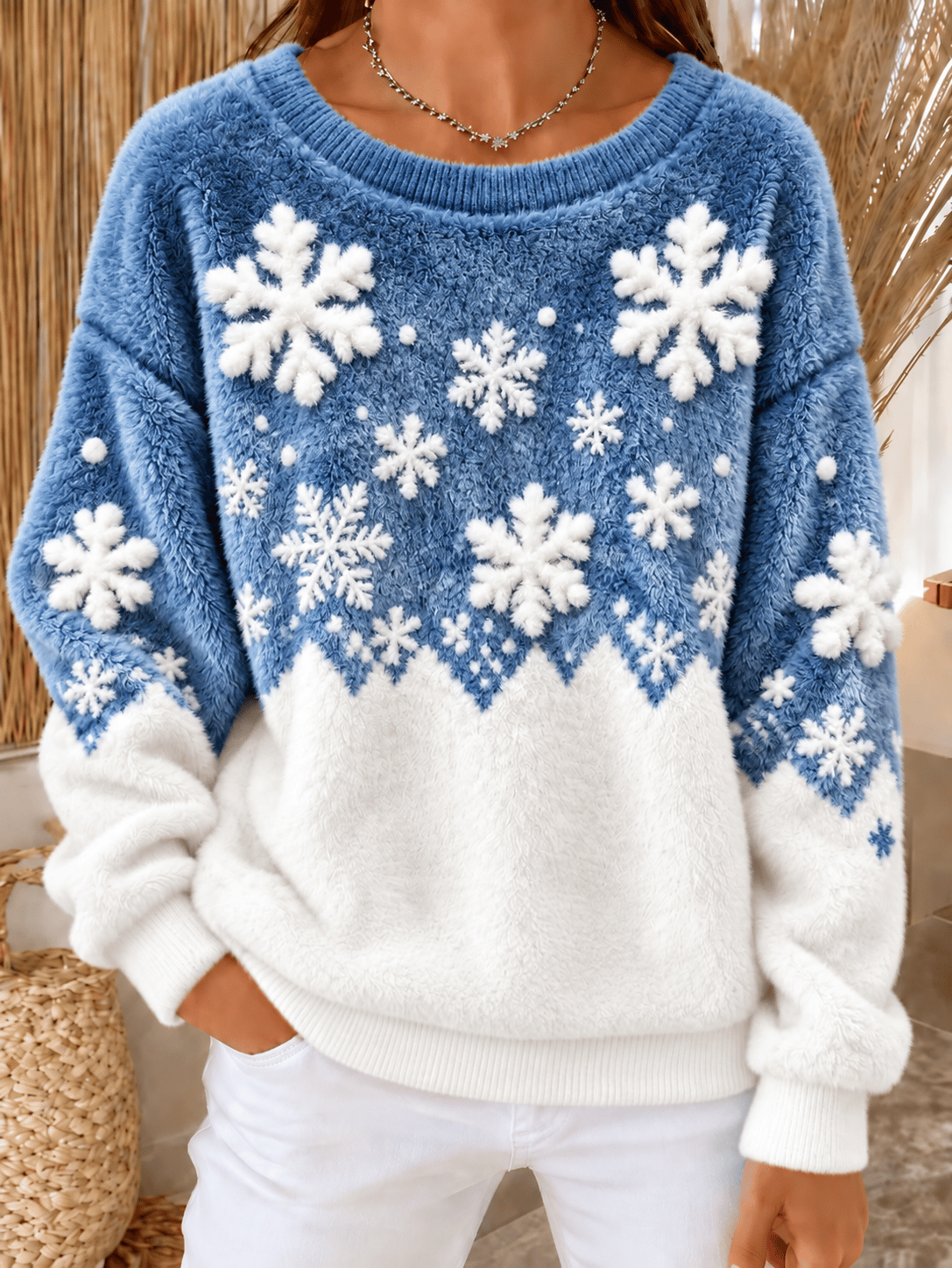 Women's Casual Warm Printed Sweatshirt