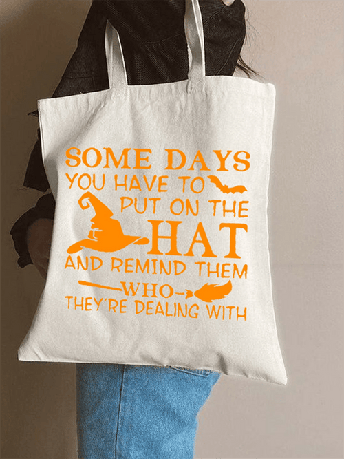 Funny Halloween Letter Print Shoulder Bag