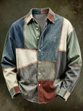 Men's Vintage Geometric Faith Long-Sleeve Shirt