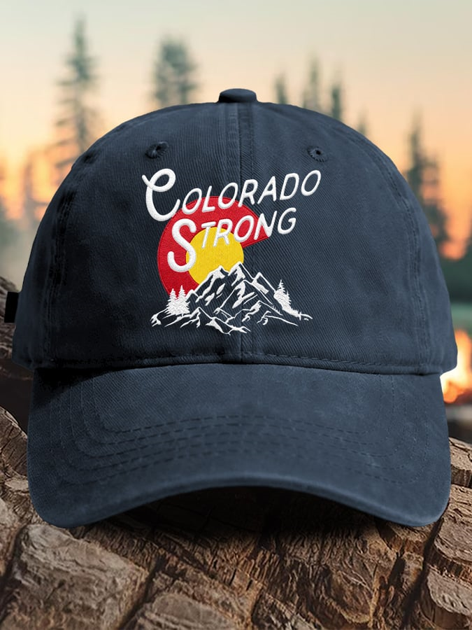 Retro Colorado Strong Colorado Wildfires Praying For The Firefighters Print Baseball Cap