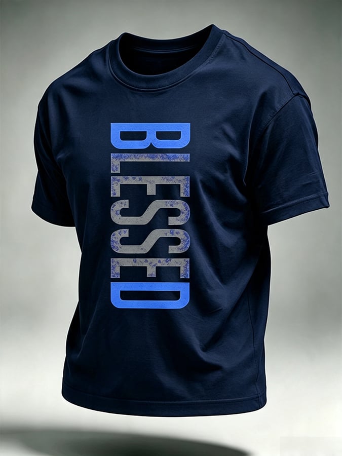 Men's Faith  Print Round Neck T-shirt