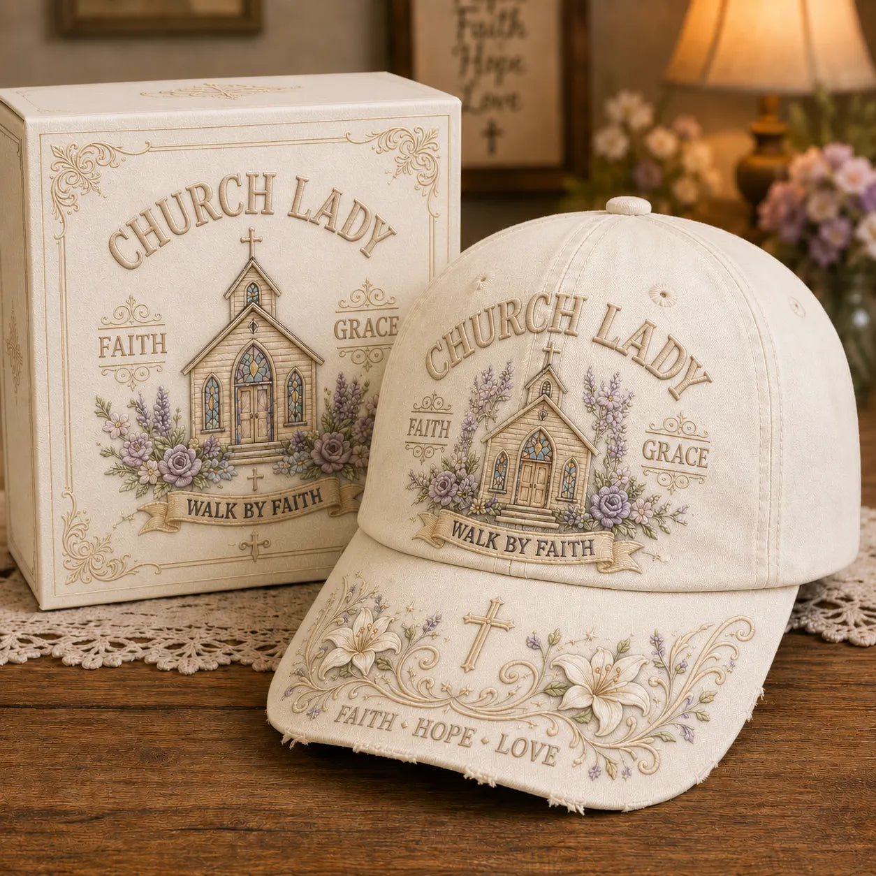⛪ Church Lady Walk By Faith Cap