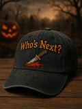 Unisex Who's Next? Horror Halloween Print Hat