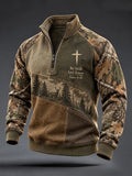 Men's Faith Cross Camo Art Sweatshirt