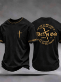 Men's Christian Man Of God Cross Short Sleeve T-shirt