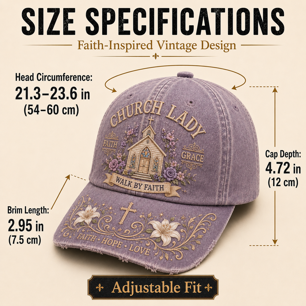 ⛪ Church Lady Walk By Faith Cap