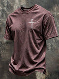 Men'S Casual "Faith" Print T-Shirt