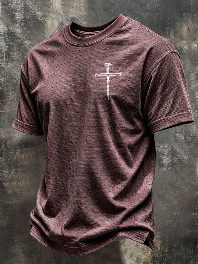 Men'S Casual "Faith" Print T-Shirt