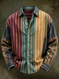 Men's Vintage Geometric Faith Long-Sleeve Shirt
