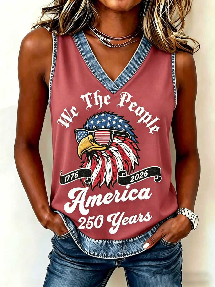 We The People Eagle Print Women's Sleeveless Top