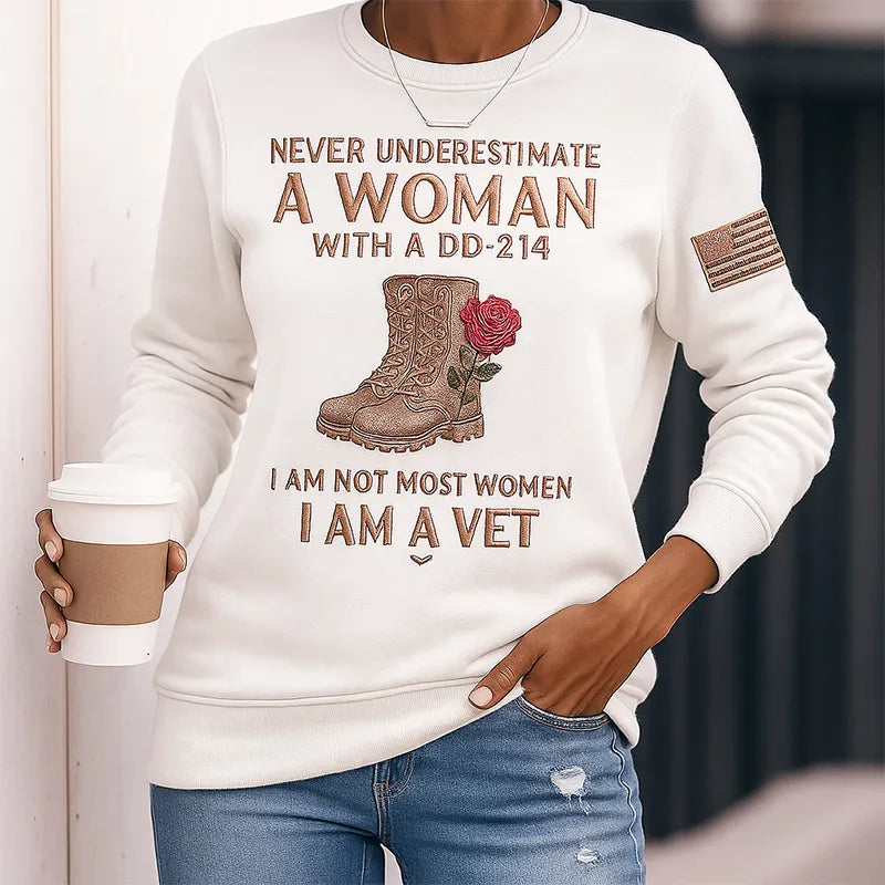 Veterans printed casual long-sleeved Sweatshirt