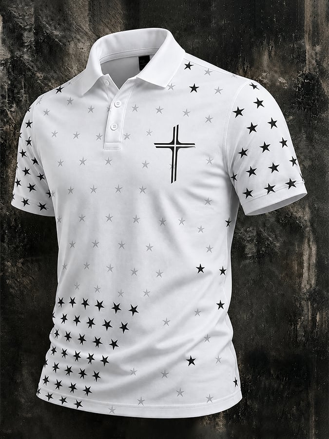 Men'S Casual "Faith" Print T-Shirt