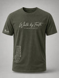 Men'S Casual "Faith" Print T-Shirt