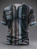 Men's Vintage Faith Faux-Linen T-shirt