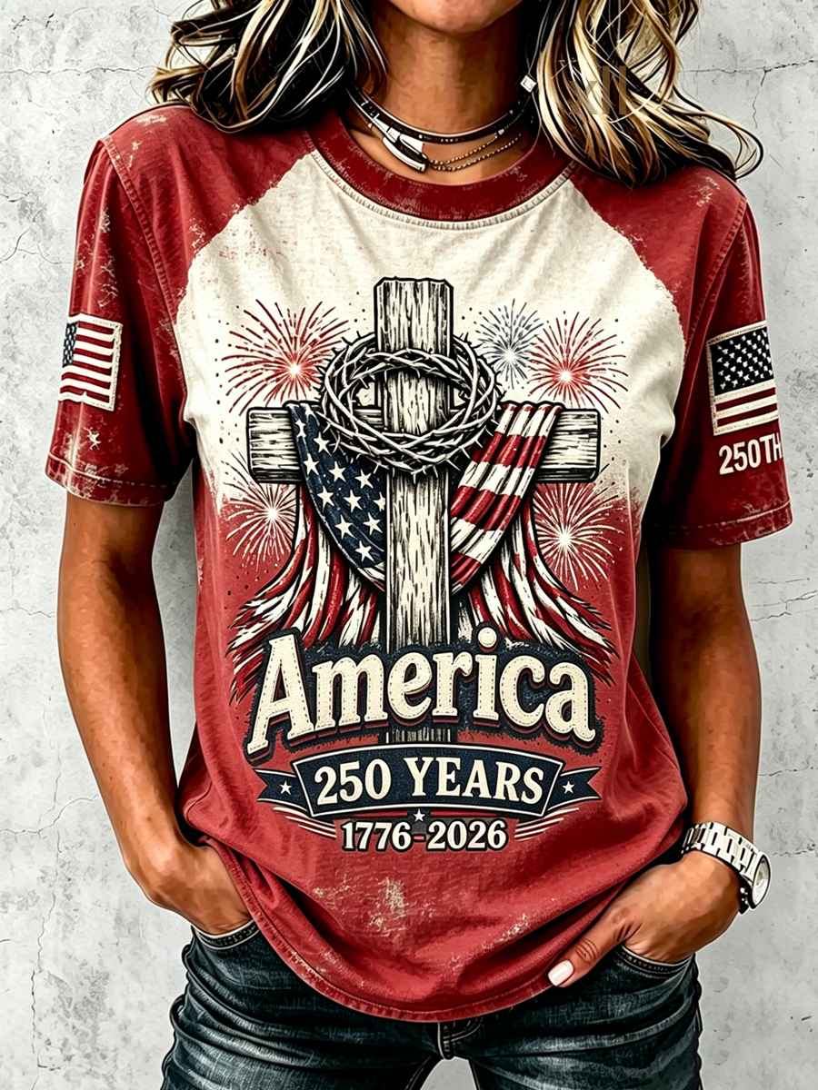 American Women's 250th Anniversary Faith Printed Top