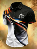 Men's Faith Cross Print Casual Shirt