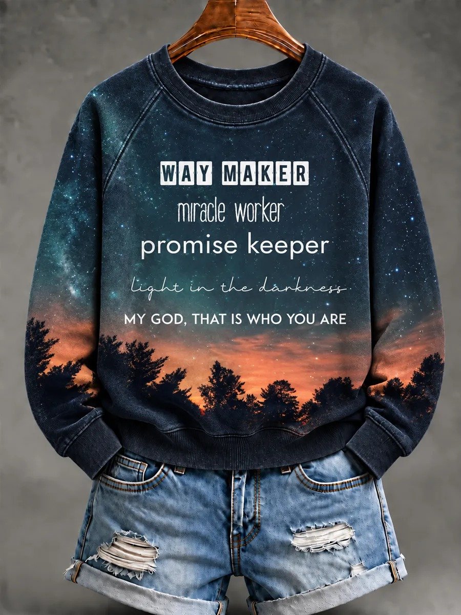 Women's Christian Way Maker Long Sleeve Sweatshirt