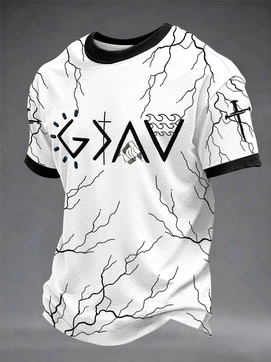 Men's Faith Printed Casual T-Shirt