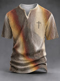 Men's Vintage Faith Faux-Linen T-shirt