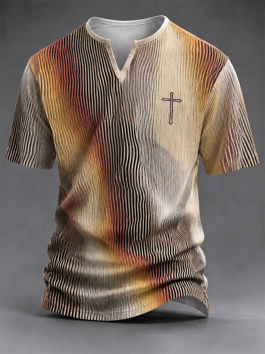 Men's Vintage Faith Faux-Linen T-shirt