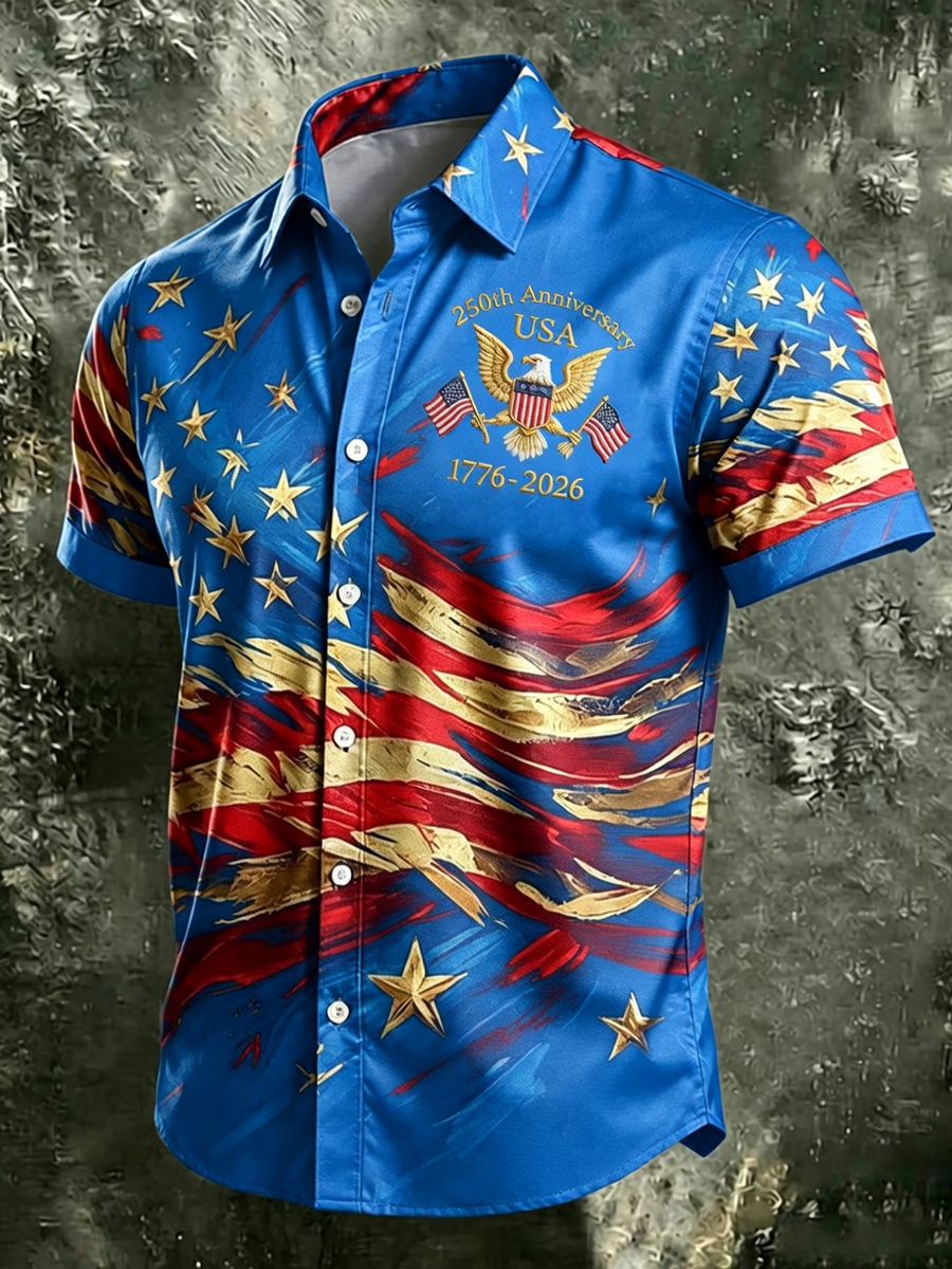 Men's American 250th Anniversary Short Sleeve Shirt