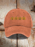 Unisex Halloween Pumpkin  Print Hat