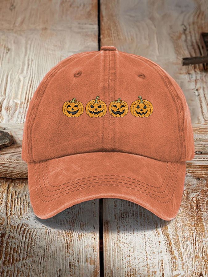 Unisex Halloween Pumpkin  Print Hat