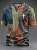 Men's Vintage Faith Faux-Linen T-shirt